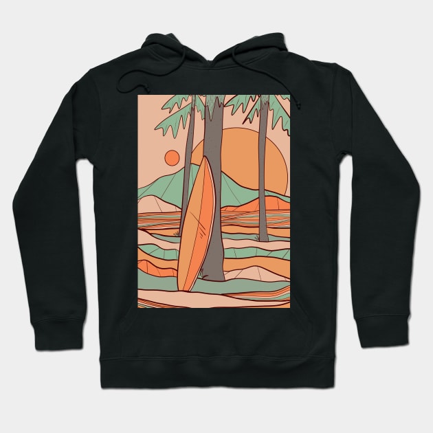 A beachside view Hoodie by Swadeillustrations